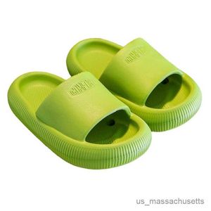 Slipper Children Solid Color Slippers Soft Green Slippers Breathable Non-Slip Slippers Home Bathroom Beach Kids Slippers for boys girls R230816