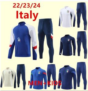 23 24 ملابس رياضية إيطالية نصف سترة سترة التدريب ارتداء كرة القدم 22/23 من الرجال الإيطاليين كرة القدم ملابس رياضية مجموعة التتبع