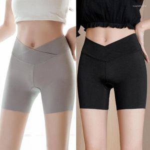 Leggings femininas shorts de segurança sem costura as mulheres sugam a legging feminina cor de cor de verão sólida de verão segura