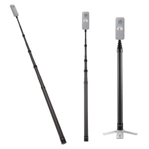 Selfie Monopods Camnoon 3 Meters Portable Stick Telescoping Stand Carbon Fiber 4 Sections with 14in Screw for INSTA360 X2X3 230816