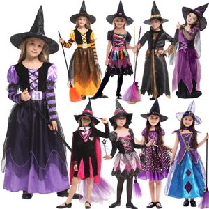 Specjalne okazje Umorden Child Kids Witch Costume Girls Halloween Purim Purim Carnival Party Mardi Gras Fantasia Fancy Dress Cosplay 230815