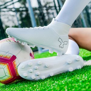 Safety Shoes Slip-On Men's Football Boots High Top Soccer Thos