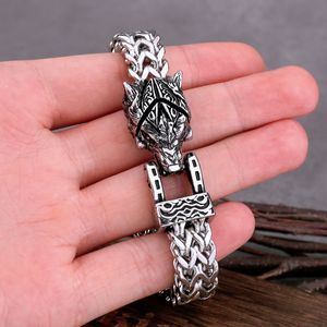 Charm Bracelets Stil Viking Dominant Wolf Head Armband Fashion Rock Boy und Mädchen Armband Accessoires Edelstahlschmuck Geschenk 230816