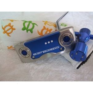 Клюшки для гольфа марки Select Squareback Putter Blue, 33, 34, 35 дюймов, стальной вал с крышкой 230815