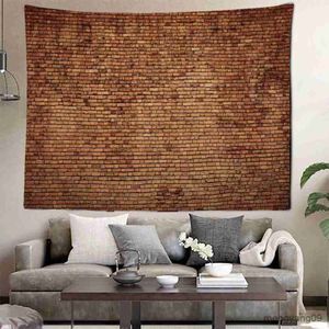 Tapestries Nordic Marble Tapestry Simulate Floor Ceramic Tile Printing Decor Home Farmhouse Wall Decoration Multicolor Stone Brick Blanket R230816