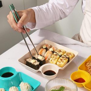 Plates Dumpling Plate Versatile With Sauce Dish Easy-to-clean Sushi Dessert Tray Kitchen Tableware Colleague