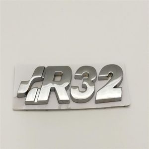 3D Metal Chrome R32 Emblem Badge Sticker Car Logo Bakre stövelstam DECAL2731