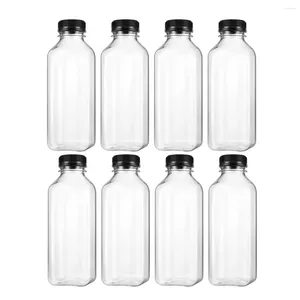 Storage Bottles 8pcs Empty With Lids 17oz Caps Reusable Clear Containers For Storing Water Party Supplies