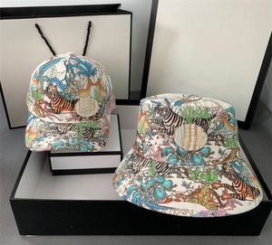 2023ファッションデザイナーバケットハットタイガープリントバケット帽子サマーサンバイザーフィットハット野球帽Beanie Casquettes