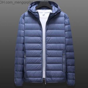 Men's Jackets Men's Spring Jacket Inflator Lightweight Down Coat Half Season Ultra Light Men's Autumn Large Size 6XL 8XL White Duck Cover Coat Men's Z230816