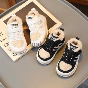 Stivali per bambini scarpe inverno inverno ragazze scarpe da neve calde con scarpe sportive invernali di pelliccia addensate baby scarpe invernali j230816