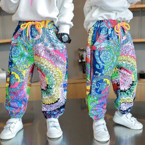 Trousers Arrival Toddler Boys Girls Multicolor Casual Pants Spring Fashion Printing Unisex Kids Sweatpants Baby Mixed Cotton Trousers 230816