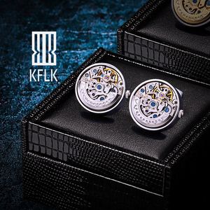 Cuff Links KFLK Jewelry Shirts Cufflinks for Men's Brand Movement Mechanical Big links Buttons Male High Quality guests 230816
