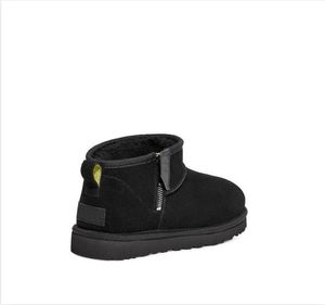 Women Man Classic Ultra Mini Zip Snow Boots Shearling Bootie Casual Soft Soft Plush Keep Warm Bootsシューズ