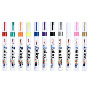 Painting Pens 11 Pieces TOYO color marker waterproof permanent tire tread rubber paint metal face Permanent Paint Marker Pen 230815