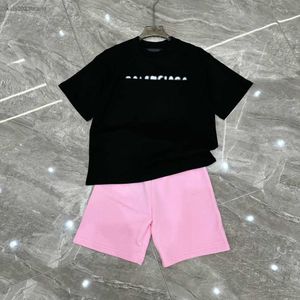 Designer Kids Clothes Child Sets Baby Trackuit Dimensioni 100-150 cm 2 pezzi T-shirt a tintura di alone e pantaloncini di colore solido luglio 13