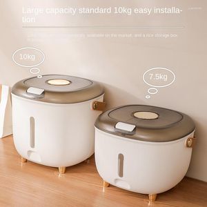Storage Bottles 7.5KG 10KG Rice Bucket Household Insect And Moisture Proof Sealed Jar Noodle Flour Tank