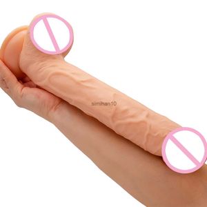 Dildos/Dongs 29CM*5CM Oversized Realistic Dildos Soft Skin Feeling Huge Penis Erotic Big Dick Thick Phallus Sex Toys for Women Masturbation HKD230816