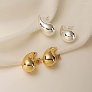 Dangle Earrings Bottega Earring Trendy Italy Hollow Stainless Steel Hypoallergenic 18K Gold Plated Tear Drop Waterdrop For Women Girl