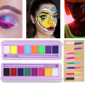 Body Paint Water Aktywowany eyeliner UV Light Neon Pastele Pastelblack Reactive Glow in Dark Eye Pigment 230815