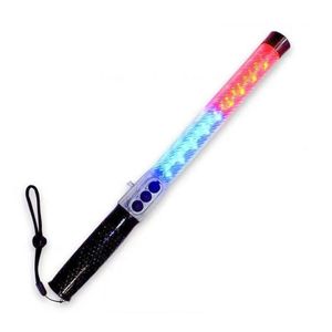40cm Traffic Control Baton Light Red Blue Warning Flashing LED Directivity Electronic Whistle Zero Distance Bar Broken With Handheld Safety Command