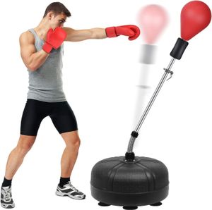 Sports Gloves Punching Bag with Stand for Adults Kids Adjustable Height Free Standing Boxing Reflex Ideal MMA Speed Tra 230816