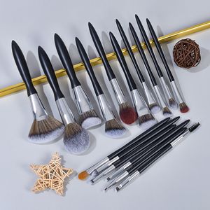 Makeup Tools Karsyngirl 16st Black Brushes Powder Foundation Blush Eyeshadow Make Up Brush Set Professional Tool 230816