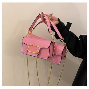 Kadın çanta moda zinciri çanta düz renk küçük kare çanta çanta gündelik çok yönlü bir omuz crossbody çanta