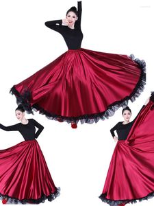 Sceniczne zużycie flamenco spódnice hiszpańska sukienka dla kobiet cygańska swing spódnica refren hiszpajski bull walka wielkie kostiumy tańca