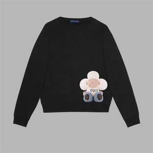 Autumn and Winter 100% Cotton Printed Terry Long Sleeve Men's Round Neck Sweater Unisex Round Neck OS Drop Shoulder Style j9-e33