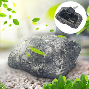 Förvaringslådor fack utomhus trädgård nyckelbox rock dold dölj i sten säkerhet säker förvaring gömmer droppe 230815