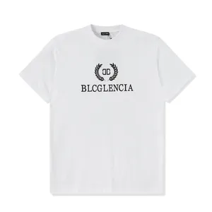 BLCG LENCIA UNISEX 여름 티셔츠 여성 대형 헤비급 헤비급 100%면 직물 트리플 스티치 솜씨 플러스 사이즈 탑 티스 SM130244