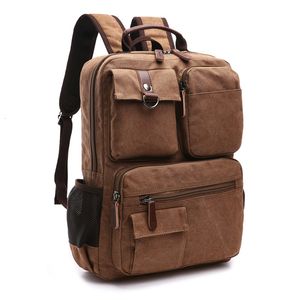 School Bags AUGUR Men Canvas Backpack Shoulder Bag Korean Middle Students Leisure Computer Mochila Laptop Rucksack 230815