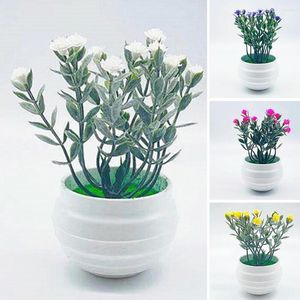 Dekorativa blommor 11x9cm Artificial Pot Succulent Gladiolus Gypsophila Flower Plants Bonsai Fake Tree Office Table Potted Home Decor