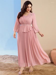 Abbigliamento etnico Ramadan niqab Jalabiya Abiti africani per donne Pinklinabaya Dubai Turchia Islam Abito musulmano arabo abito Femme Musulmane