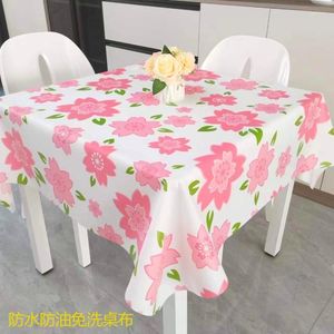 Table Cloth Square Tablecloth Is Waterproof Oil Resistant Scald And Washable. Small Fresh Rectangular Household