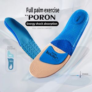 Acessórios para peças de sapatos Bacsões esportivos de silicone para homens Mulheres arco Apoie Sapatos de absorção de choque respiráveis ​​Pad Outdoor Running Feet Care Sneakers Sole 230816