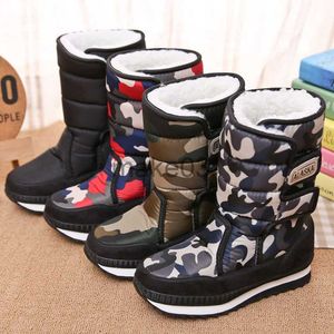 Boots Children Boys Boys Snow Boots Girls Sport Children Shoes for Boys Sneakers Fashion Leather Child Shoes Boots 2021 Winter J230816