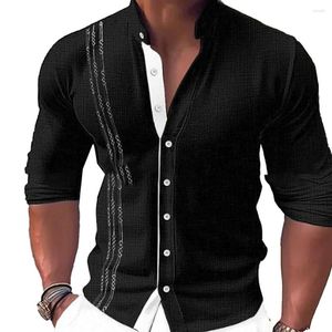 Men's Casual Shirts Autumn Fashion Mens Dress Shirt Long Sleeve Muscle Blouse Button Down Formal Tops Tees Coats Clothing