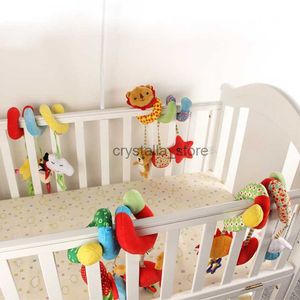 Nyfödda Baby Rattles Education Toys for Children Activity Crib Spiral Rattle Bell Bell Baby Barnvagn Hanging Doll HKD230817