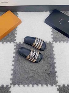 designer slides Logo printing Kids Sandals high quality baby Slippers Size 26-35 Summer Child Shoes Box Packaging June25