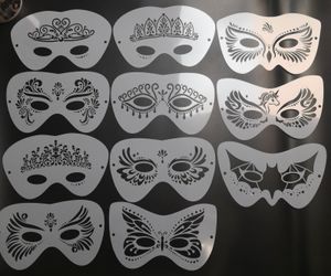 Temporary Tattoos 21pcs Christmas Halloween Party Kids Reusable Drawing Art DIY Vivid Style Washable Face Body Painting Stencils Set 2308017