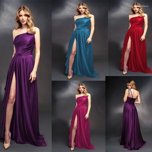Vestidos casuais saia feminina feminina diagonal roxa RUCHED MAXI assimétrica sexy elegante estilo de festa grego