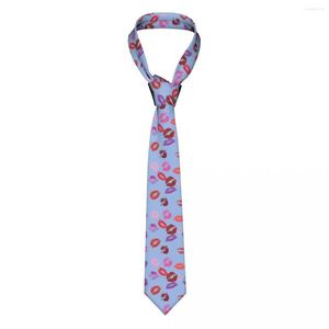 Laço amarra beijos lábios gravata homens mulheres moda poliéster 8 cm Mulher estreita meninas gravata pescoço para acessórios Cravat Wedding Business