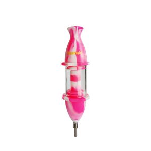 Waxmaid 8Inch Capsule Silicone Bongs Nectar Collector Glass Bong Handvattenrör Lätt att demontera USA: