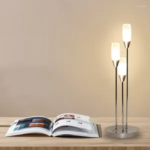 Lâmpadas de mesa Chandelier Crystal Bud lâmpada LED Piso de leitura moderna Leitura de mesa acrílica Eye Protect Lampe de Design
