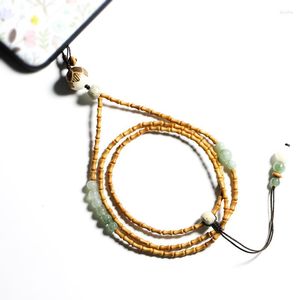 Strand Free Olive Stone Small Bamboo Creative Creative Hanging Ruping Men and Women Long Mobile Shell Collace Collace Bracciale Ciondolo Bracciale