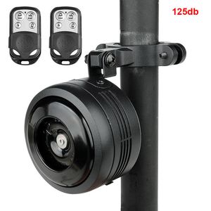 Bisiklet boynuzları 125db usb şarj bisiklet elektrik zili döngüsü motosiklet scooter trompet boynuz isteğe bağlı antitheft alarm siren uzaktan kumanda p230816