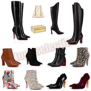 2023 OG Original Boot Boot Boot Bottoms Red Bottoms Women Boots On the Knee Womens Designer High Cheels Lady Lady Boysed Style Style Boot Caneakers مع Box