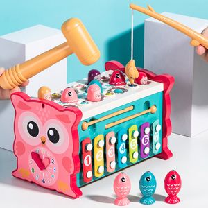 Brinquedos de esportes 9 em 1 Baby Activity Cube Pesca magnética Game Relógio Piano Sensory Busy Board Education Montessori Toy para crianças 230816